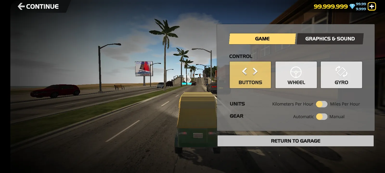 极速汽车驾驶城市街道