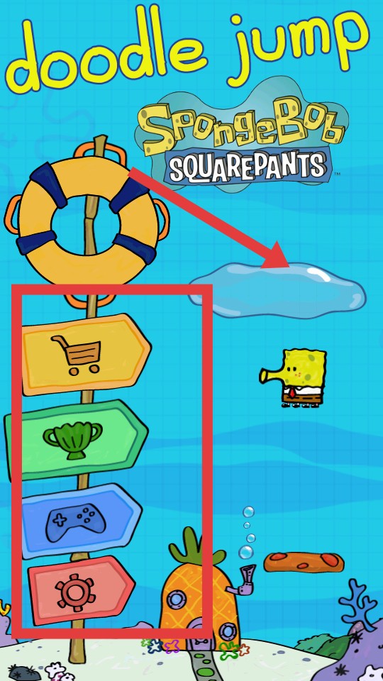 涂鸦跳跃海绵宝宝版