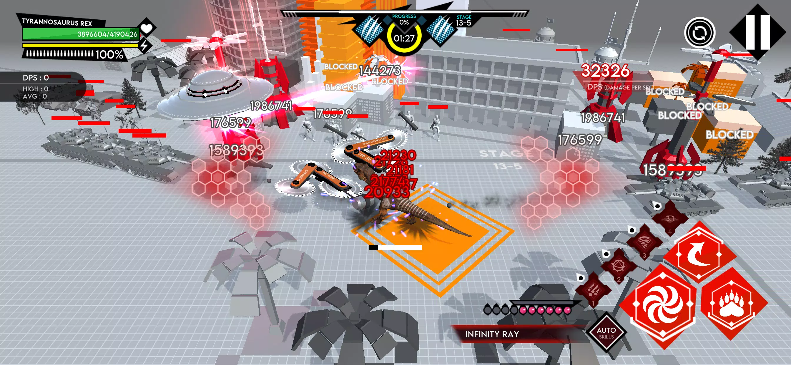 机械恐龙城市粉碎33917