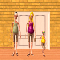 愤怒的邻居一家三口